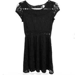 Black Laced Mini Dress